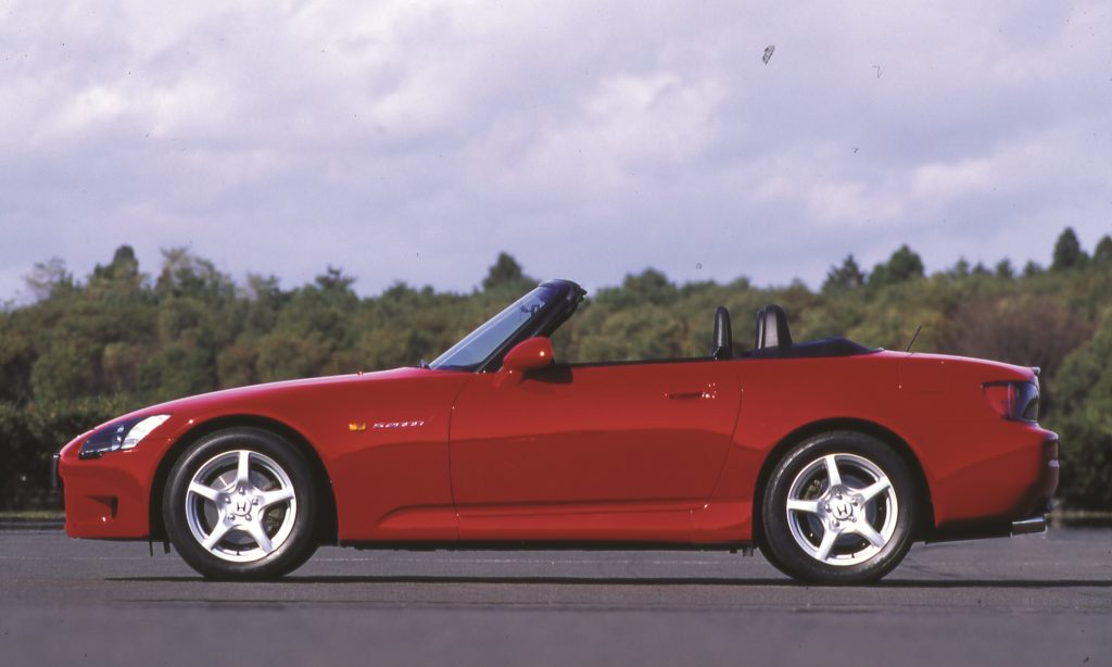 Honda S2000 side view red