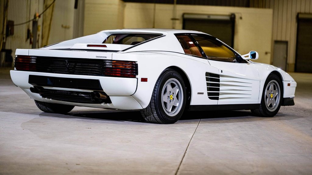 Ferrari Testarossa white rear view