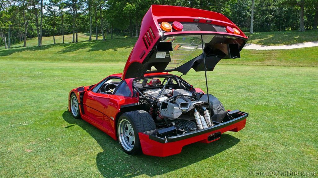 Ferrari F40 rear clamshell open