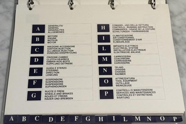 No Reserve: Ferrari F40 Workshop Manual, Spare Parts Catalog, and Service Time Schedule