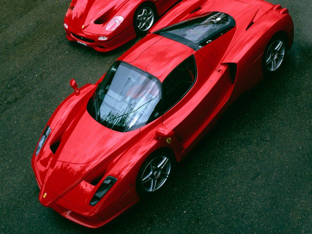 Ferrari Enzo above
