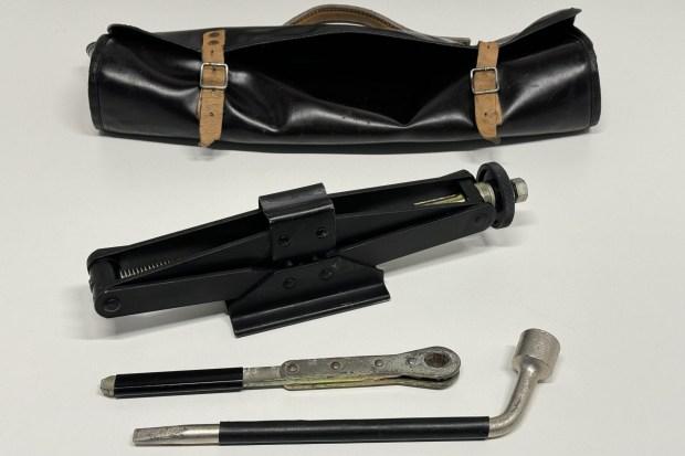 No Reserve: Ferrari Testarossa Tool Kit, Jack, and Center-Lock Spare Wheel