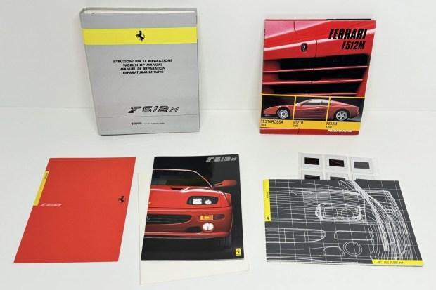 No Reserve: Four-Piece Ferrari F512 M Luggage Set by Schedoni, Workshop Manual, and Literature