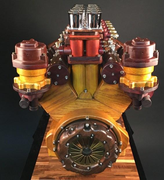 No Reserve: Ferrari V12 Wooden Scale Model