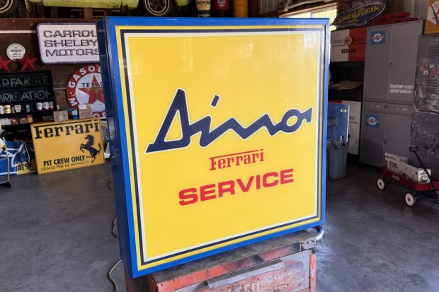 No Reserve: Illuminated Dino Ferrari Service Sign