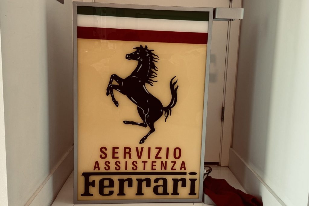 Double-Sided Illuminated Ferrari Service Sign img_4206-47795-1