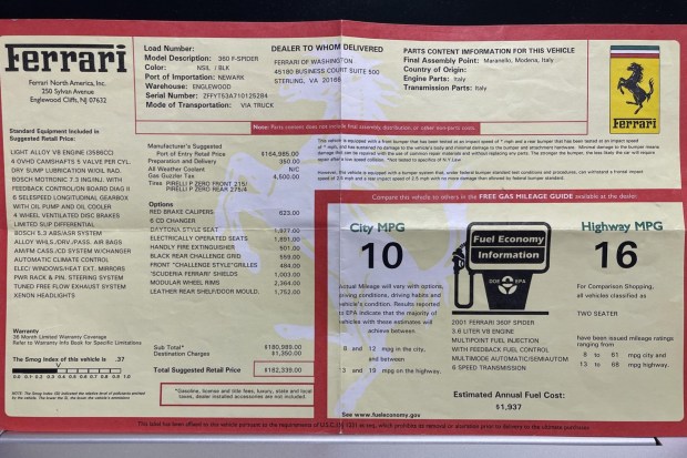 2001_ferrari_360-spider_img_7520-55848-1 14k-Mile 2001 Ferrari 360 Spider