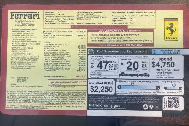 2022 Ferrari 296 GTB Assetto Fiorano