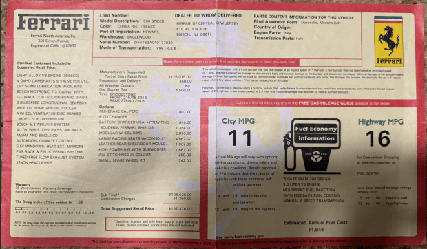 18k-Mile 2004 Ferrari 360 Spider 6-Speed