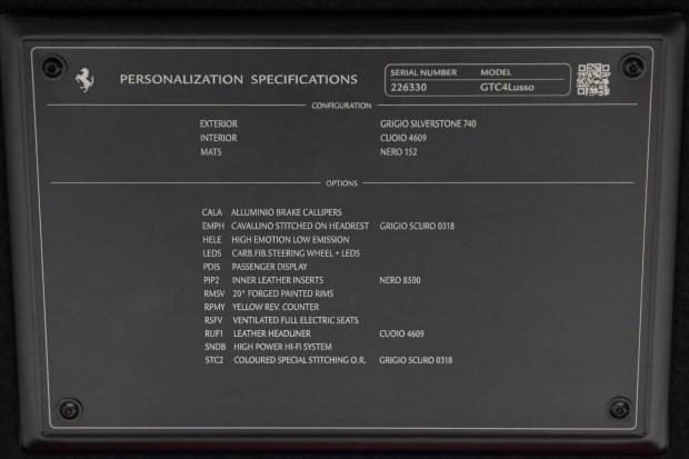23k-Mile 2017 Ferrari GTC4Lusso V12