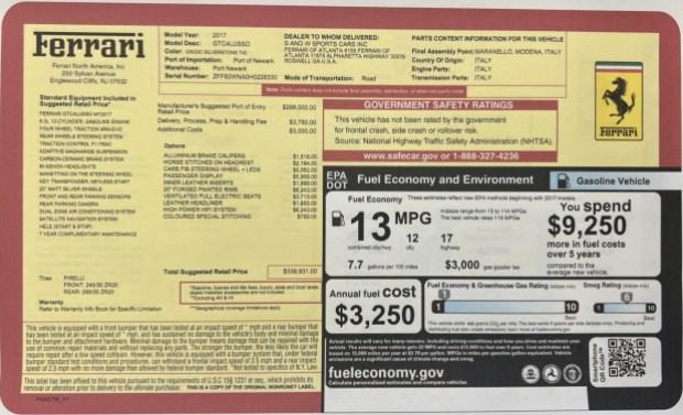 23k-Mile 2017 Ferrari GTC4Lusso V12