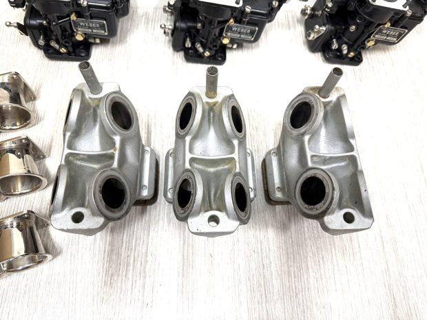 No Reserve: Weber 40 DCL 6 Carburetors and Intake Manifolds for Ferrari V12