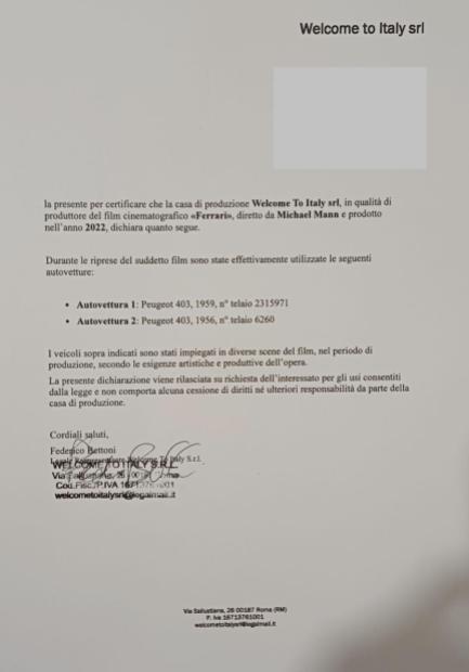 1956 Peugeot 403 Ferrari Movie Car