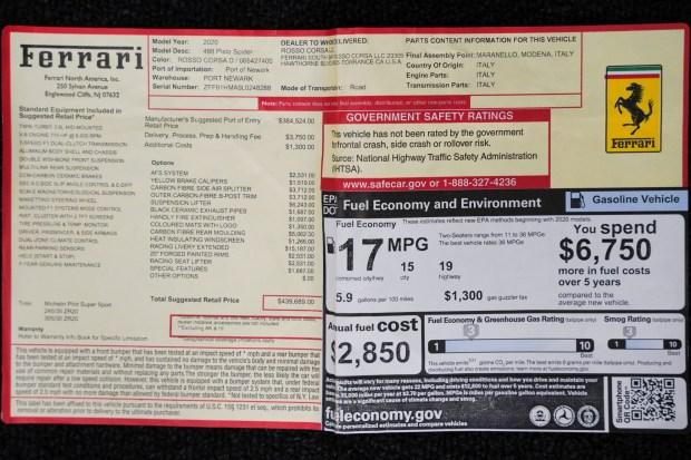 2020 Ferrari 488 Pista Spider