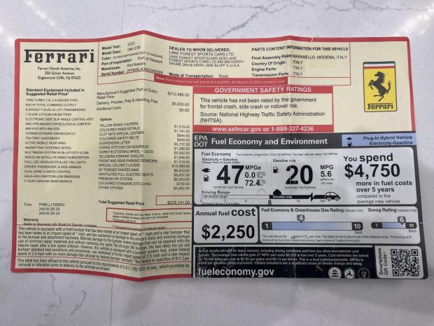 2022 Ferrari 296 GTB