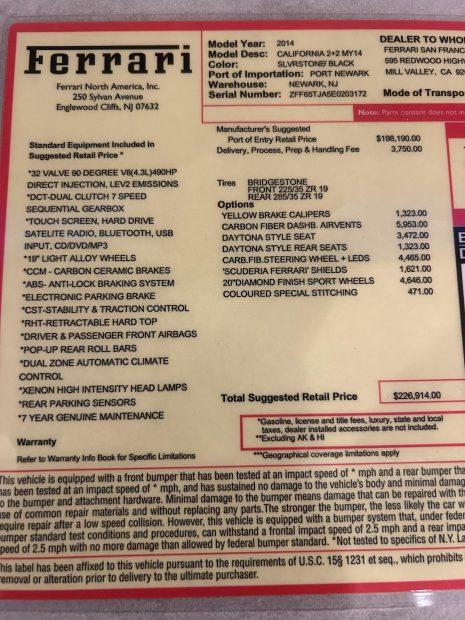 2014 Ferrari California