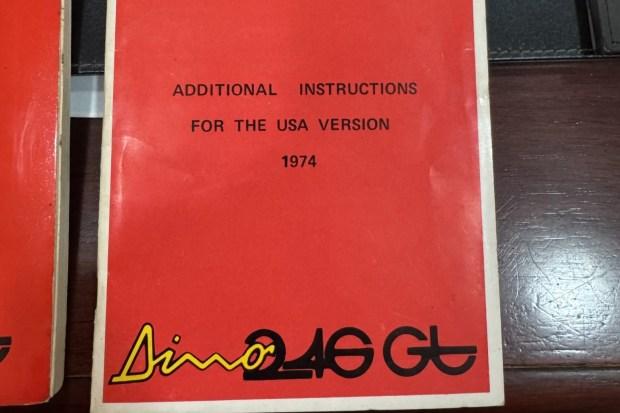 No Reserve: Ferrari Dino 246 GT Manuals & Leather Pouch