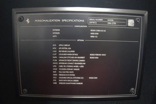 1,300-Mile 2023 Ferrari 296 GTB