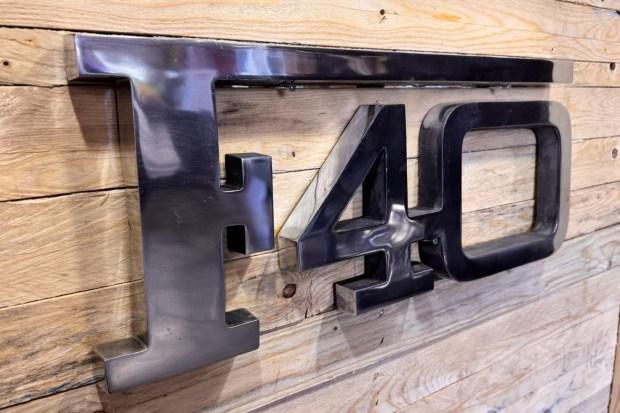 No Reserve: Aluminum Ferrari F40 Sign