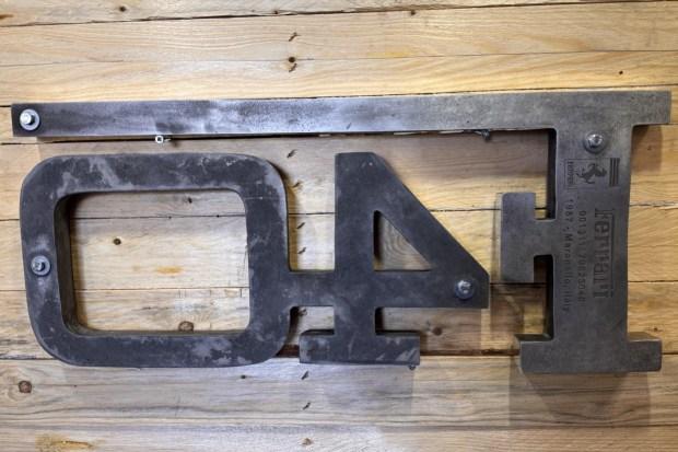 No Reserve: Aluminum Ferrari F40 Sign