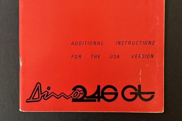 No Reserve: Ferrari Dino 246 GT Manuals & Leather Pouch