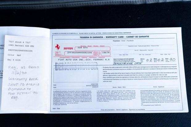 8k-Mile 1989 Ferrari 328 GTS