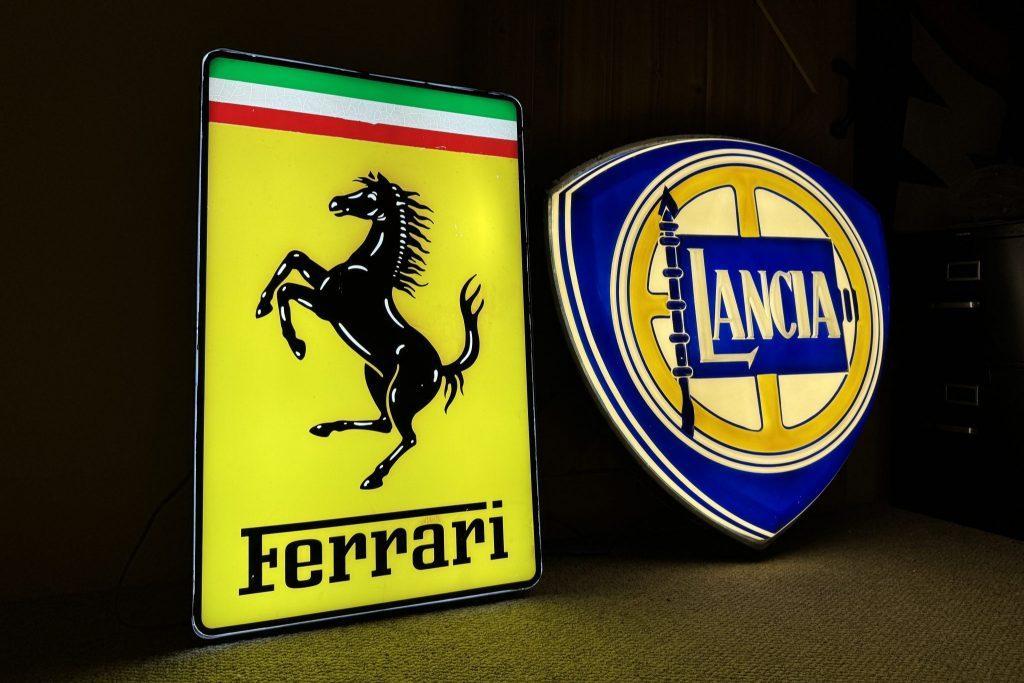 Illuminated Ferrari and Lancia Signs img_8311-53823