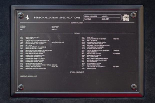 103-Mile 2023 Ferrari 812 GTS