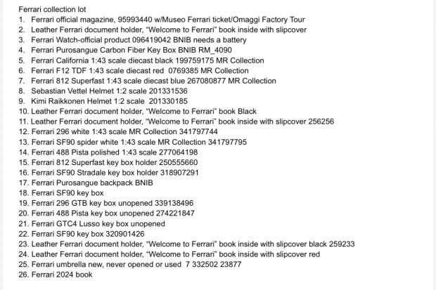 No Reserve: Collection of Ferrari Memorabilia