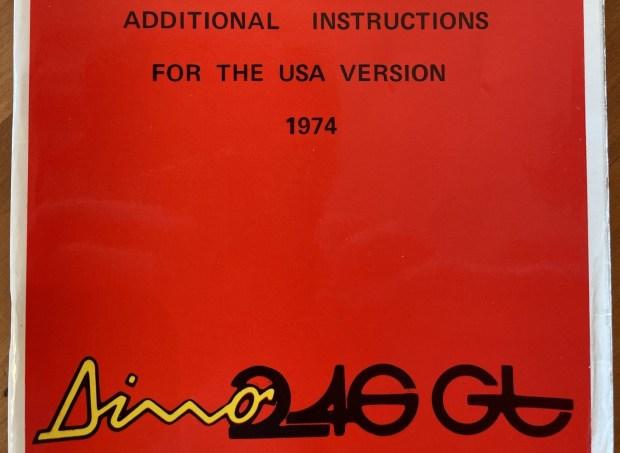 No Reserve: Ferrari Dino 246 GT Manuals & Leather Pouch