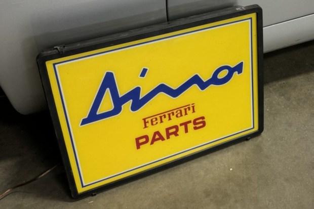 No Reserve: Illuminated Ferrari Dino Parts Sign