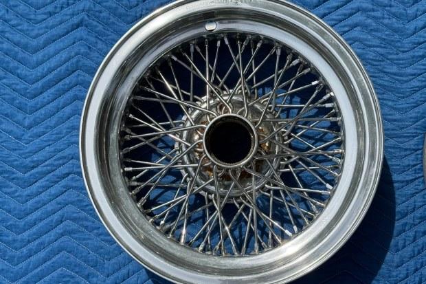 No Reserve: Pair of 15×5.5″ Borrani Wire Wheels for Ferrari