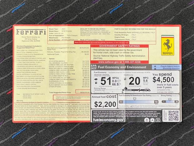 df50cf00-7189-4e7a-939f-baaf9ce7de7a-21715-1 2,700-Mile 2023 Ferrari SF90 Stradale