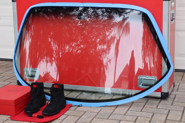 No Reserve: Windshield for Ferrari F50 & Flight Box