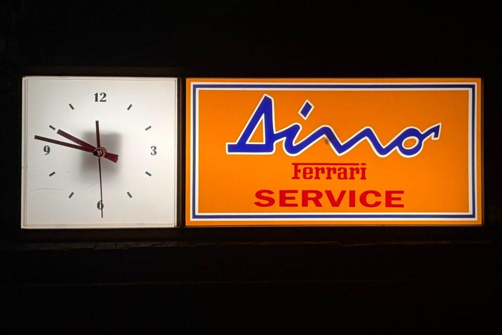 Illuminated Ferrari Dino Service Sign and Clock img_2536-scaled-81708-1