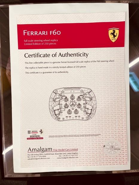 img_8140_1-94016 No Reserve: Ferrari F60 F1 Steering Wheel Replica by Amalgam Collection