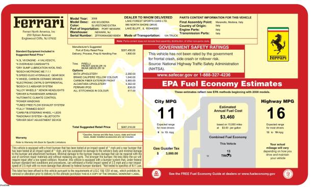 136_doc_msrp-window-sticker-2008-scaled-86460 18k-Mile 2008 Ferrari 430 Scuderia