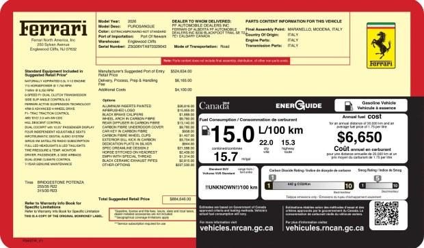 329043-scaled-copy-2026-09-21-1ff-11266-1 No Reserve: 2026 Ferrari Purosangue