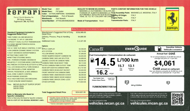 5k-Kilometer 2021 Ferrari F8 Spider