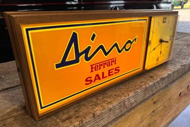 img_5618-scaled-25414-85344-1 No Reserve: Illuminated Ferrari Dino Sales Sign and Clock
