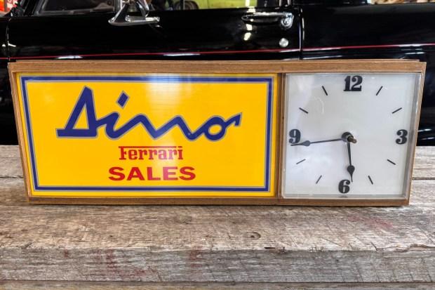 img_5635-scaled-25395-85215-1 No Reserve: Illuminated Ferrari Dino Sales Sign and Clock